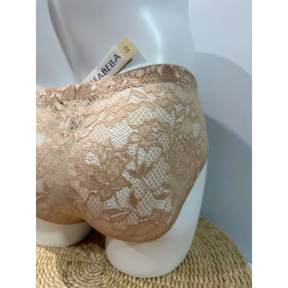 Cosabella Never Say Never Men's Comfort Micro Brief Lace Underwear Nude Beige S
